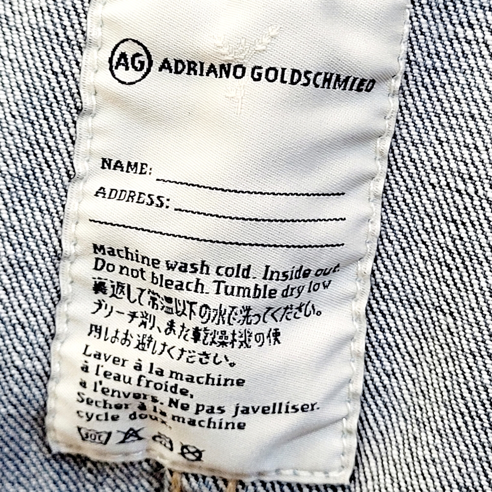 AG Adriano Goldschmied Distressed Denim Jean Jacket Medium - Picture 12 of 14